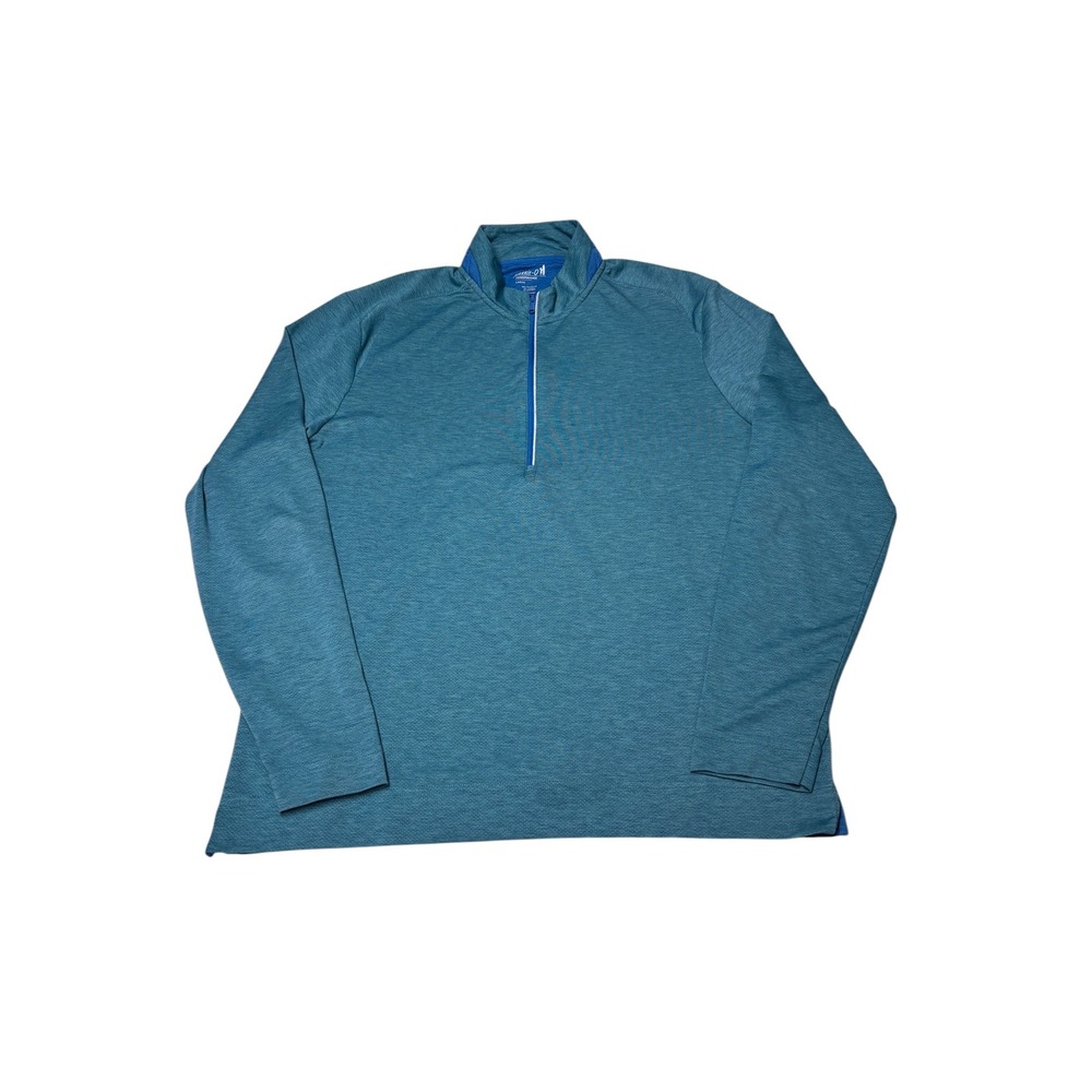 Johnnie-O Brewer Performance 1/4 Zip Pullover Green Grass Mens Large JMKO100236